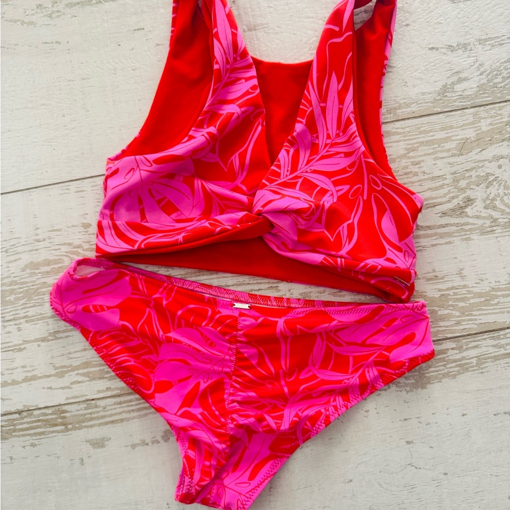 PINK Victoria's Secret Red and Pink Bikini